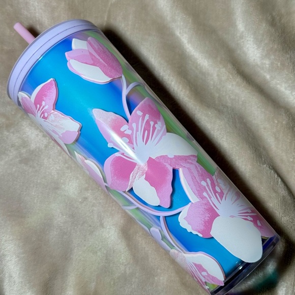 🌸 Starbucks Sakura Cherry Blossum Iridescent Tumbler 24oz (2023) 🌸 - Picture 3 of 5